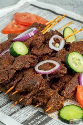 Suya! A Nigerian Grilled Meat Skewer Experience That Will Tantalize Your Taste Buds With Its Spicy Aromatic Glaze and Tender Juicy Bite